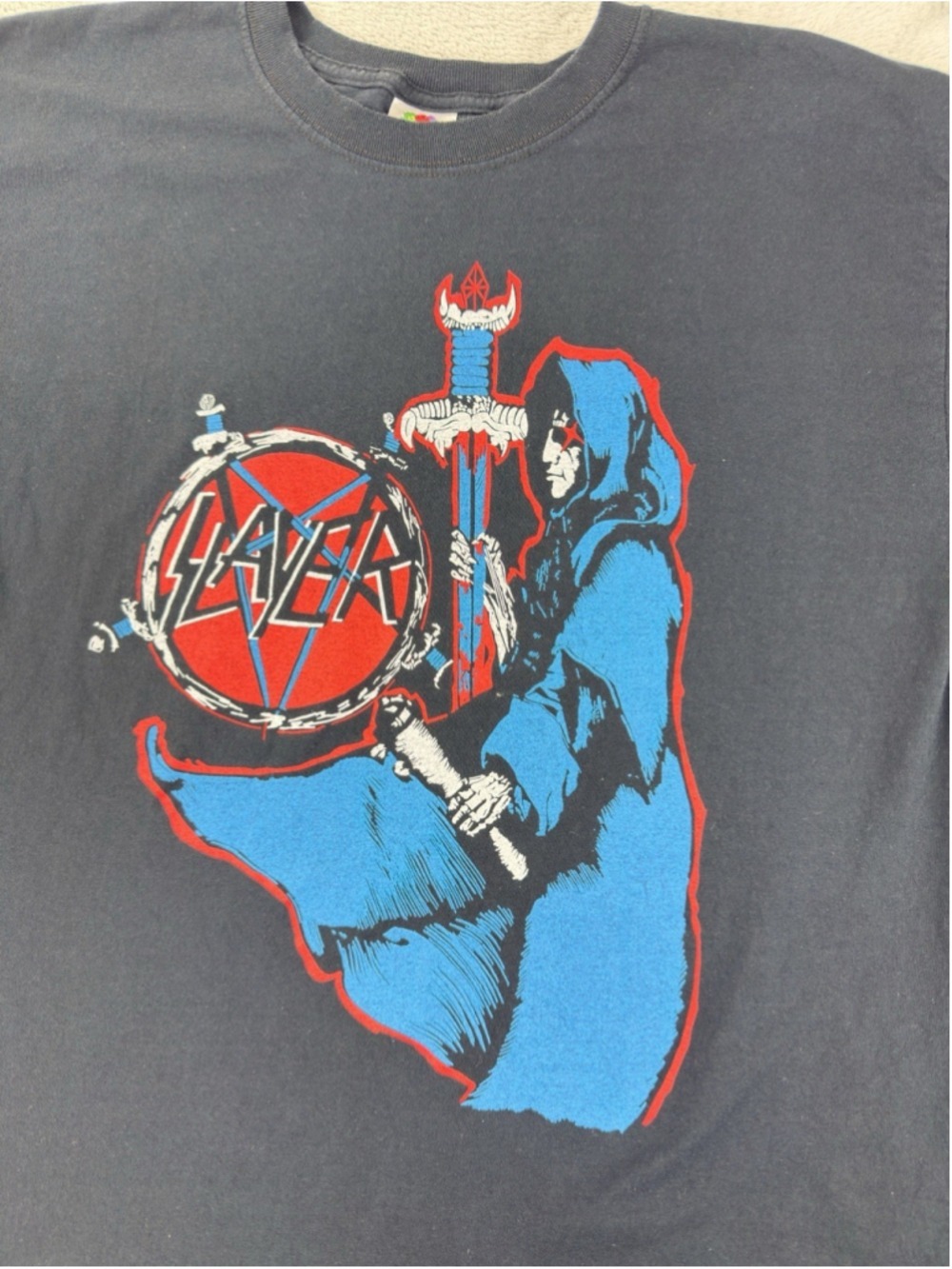 Vintage Slayer Men's Sz L Fruit Of The Loom Spill The Blood Single Stitch Shirt - Picture 10 of 13